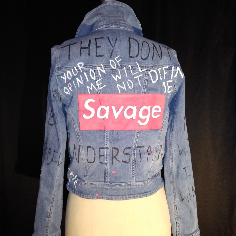 Savage Supreme inspired custom denim jacket